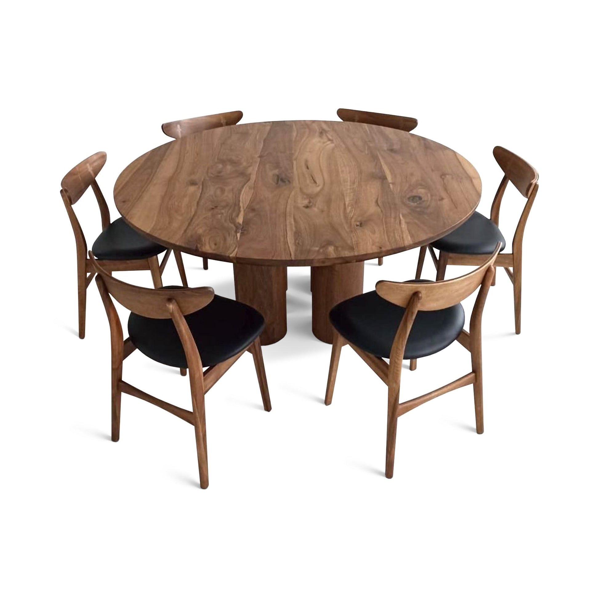 Ella Round Walnut Dining Table by S10Home