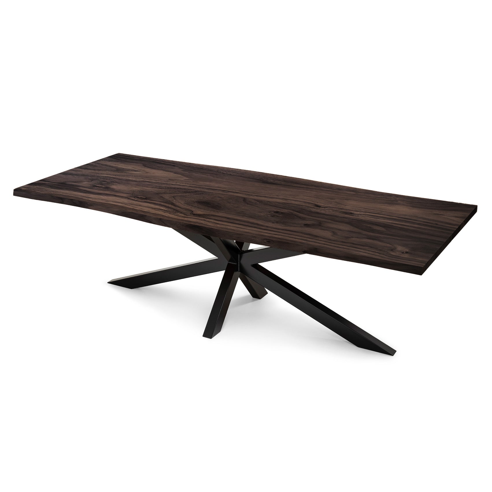 Julia Extendable Dining Table Spider Leg in Charcoal Walnut